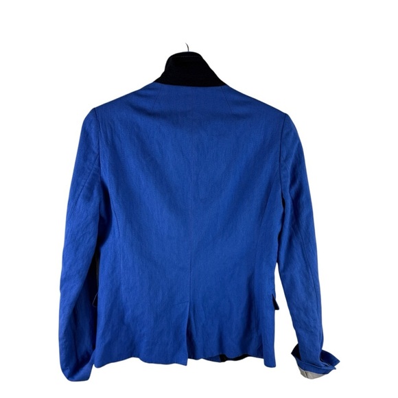 J Crew Schoolboy Blazer Cobalt Blue Classic 2 Button Jacket Size 6 - Picture 2 of 8